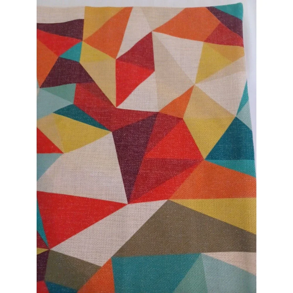 Kaleidoscopic pillow covers only set/2 earthtone geometric contemporary MCM 17
